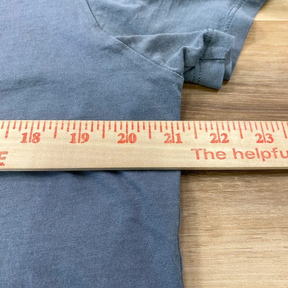 Everlane T-Shirt Men Large Organic Cotton Crew Neck Slate Blue Gray Minimalist - Picture 7 of 9